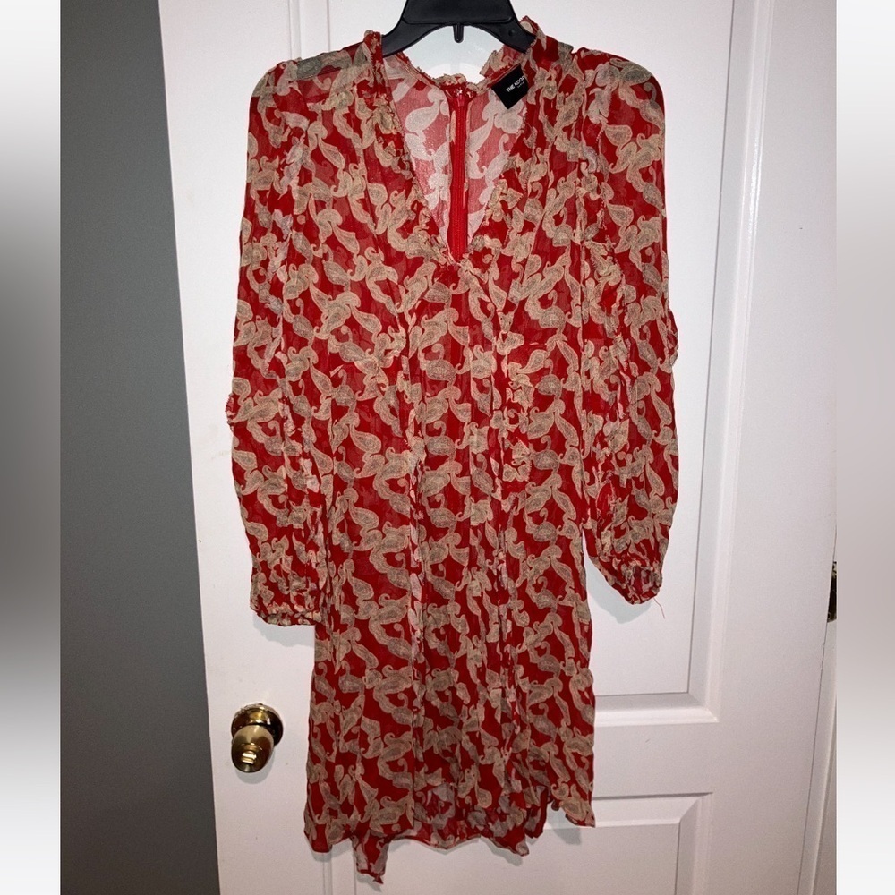THE KOOPLES: WRAPAROUND SHORT PRINTED DRESS WITH FRILLS ❤️ size 2 - Picture 12 of 13